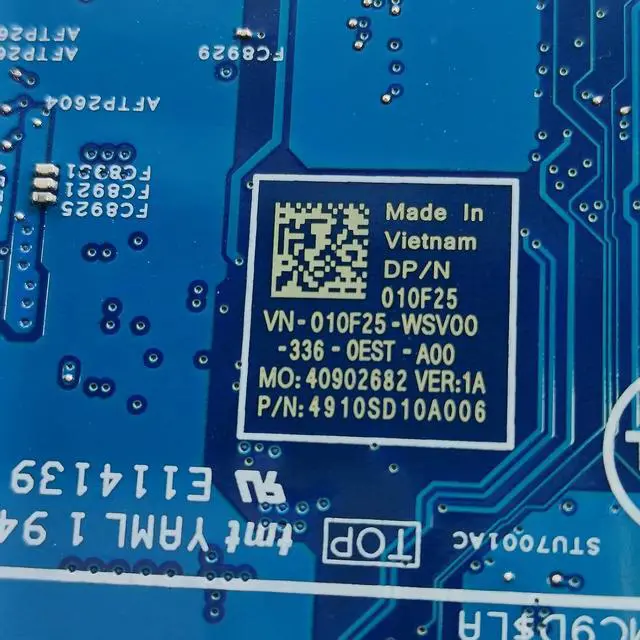 Alt view image 5 of 7 - Replacement for Dell Inspiron 16 7635 2-in-1 Motherboard Quake N16 2IN1 AMD 223098-1 System Board Ryzen 5 7530U Processor 8GB RAM 010F25 10F25