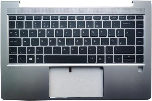 Main image of OEM UK Laptop Keyboard for HP ProBook 14 445 440 G8 645 640 G8 with Silver Palmrest and Backlight Replacement Accessories(No SC Hole)