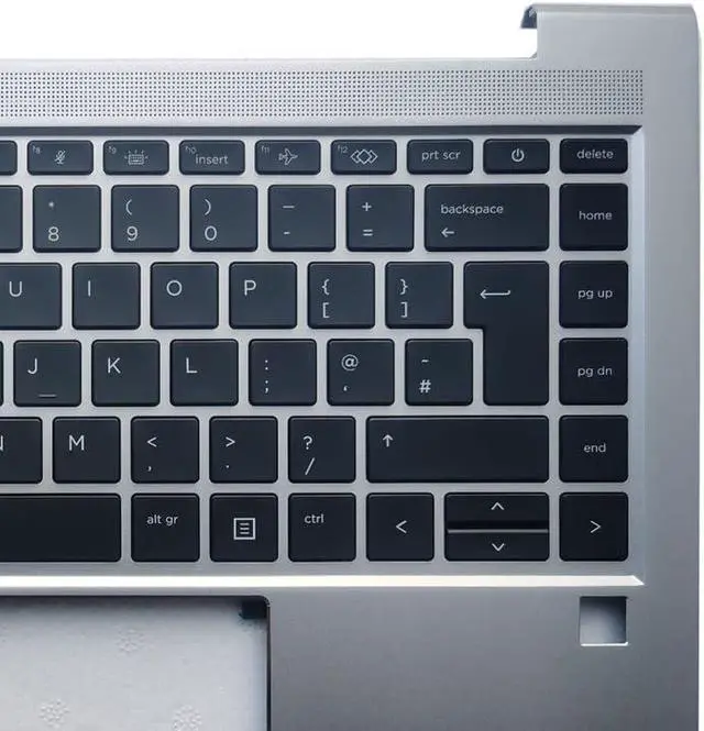 Alt view image 4 of 5 - OEM UK Laptop Keyboard for HP ProBook 14 445 440 G8 645 640 G8 with Silver Palmrest and Backlight Replacement Accessories(No SC Hole)
