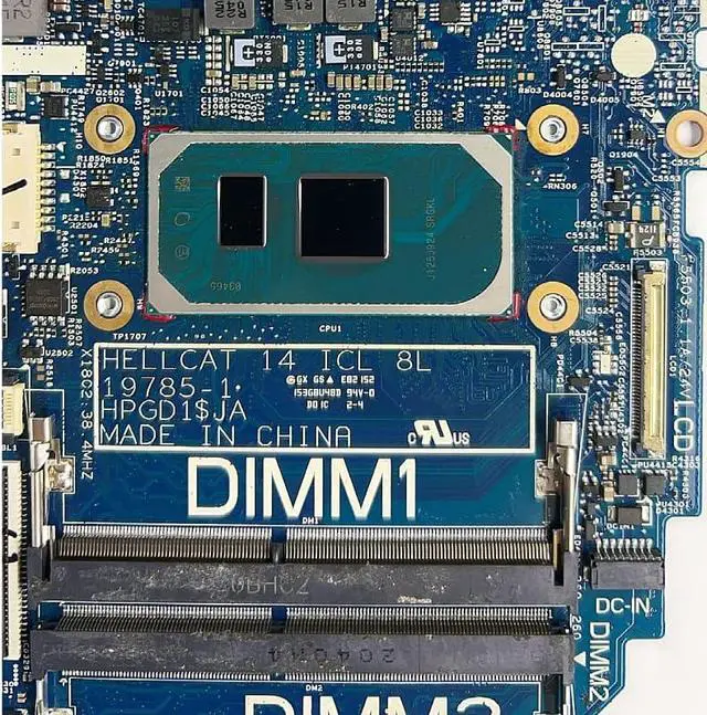 Alt view image 4 of 6 - Replacement Laptop Motherboard System Board CPU Mainboard for Dell Inspiron 5400 SRGKLi5-1035G1 19785-1 0XWV63 XWV63 CN-0XWV63 Test OK