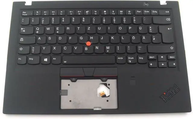 Main image of Parts for Lenovo ThinkPad X1 Carbon 6th Gen 6 Palmrest Keyboard Bezel German Black 01YR542