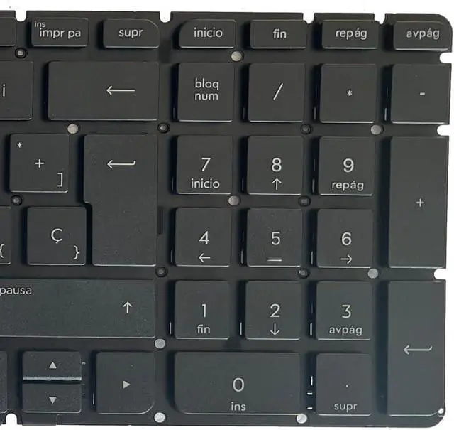 Alt view image 2 of 3 - OEM Spanish SP Laptop Keyboard for HP Pavilion 17-AY 17-BA TPN-C125 TPN-C126 HQ-TRE - Black Replacement Keyboard Accessories