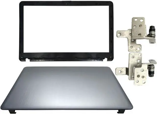 Main image of Laptop LCD Top Back Rear (Silver) and Front Bezel Cover Case Compatible for Asus X541U X541UA X541UV X541S X541SC X541SC X541SA Shell and Hinges
