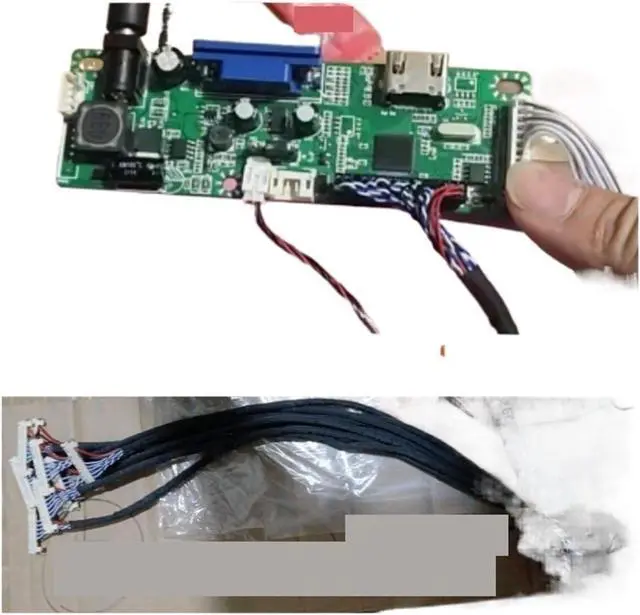 Alt view image 2 of 5 - 18.5" LCD Screen Module Compatible ForM185XW01 V8 MV185WHB-N20 METJ185-H 1366x768 30 Pins with Control Board Connector Cable(MV185WHB-N20)