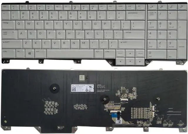 Main image of New RGB US Keyboard for Dell Alienware M17 R5 P38E Area-51M A51M 0WYFCV 0FNF7F NSK-EYBBC with Backlight (White)