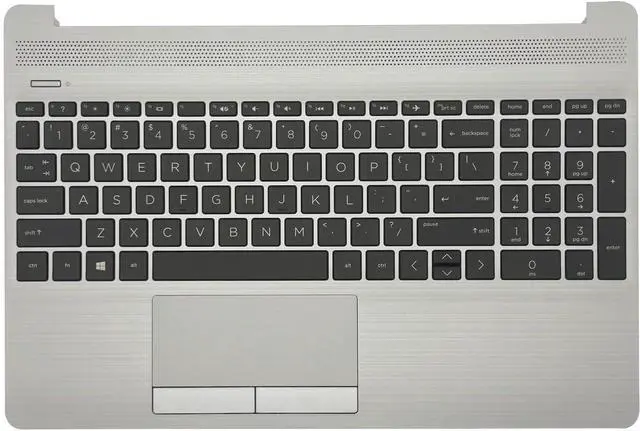 Main image of Replacement for HP 250 255 256 G8 15-DW Laptop Upper Case Palmrest Top Cover Touchpad with US Black Keyboard Assembly M31100-001 AP2H8000540