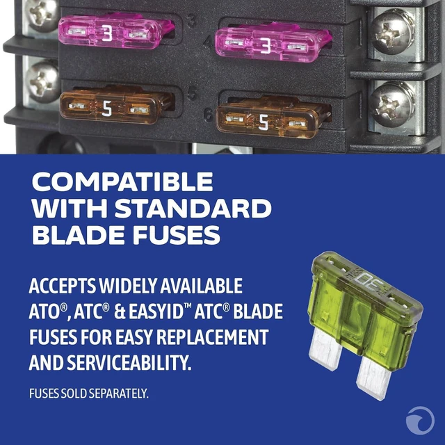 Alt view image 7 of 7 - Blue Sea Systems ST Blade ATO/ATC Fuse Blocks