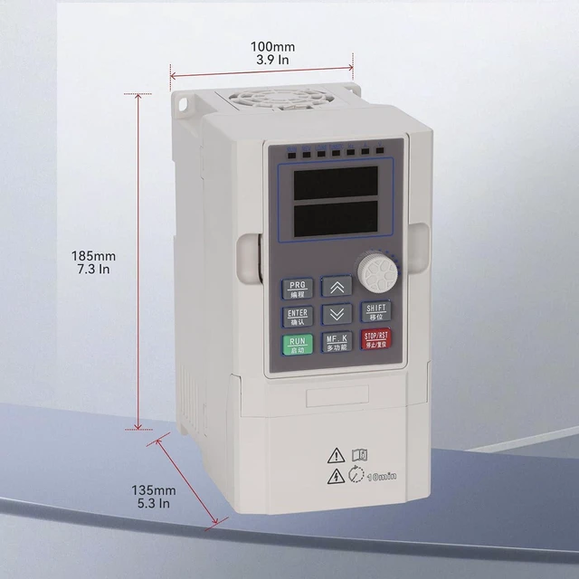 Alt view image 2 of 7 - MOLLOM VFD 4KW 5HP 16A 220V Single or Three Phase Input to 3 Phase 0-3000Hz Output Variable Frequency Drive Control Inverter for Spindle Motor CNC Speed Control