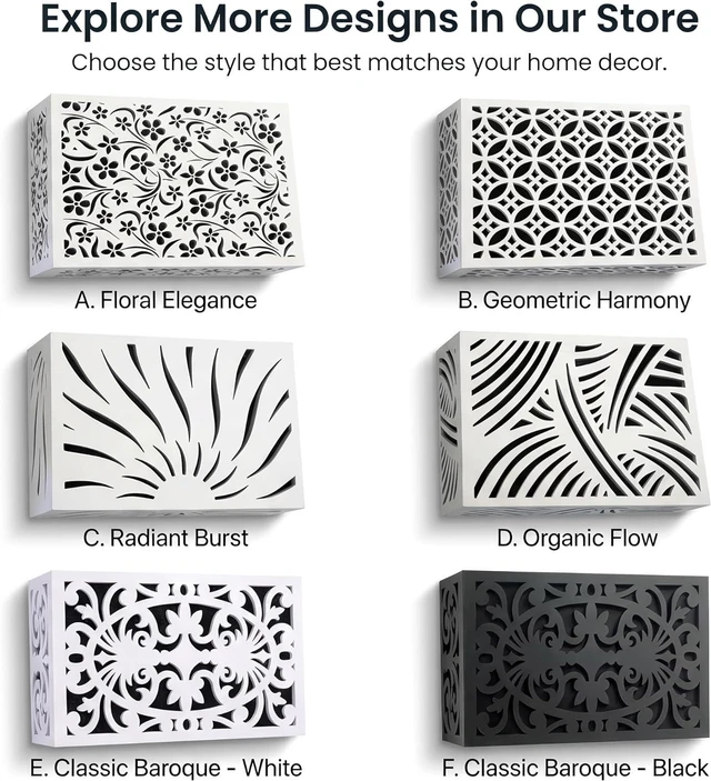 Alt view image 2 of 6 - GRAUES Doorbell Cover | Modern Design Door Chime Covers Decorative | Wooden doorbell Cover Box only Standard Size (7.75 x 6 x 2.75))