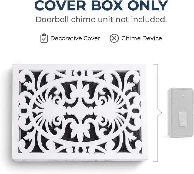 Alt view image 4 of 6 - GRAUES Doorbell Cover | Modern Design Door Chime Covers Decorative | Wooden doorbell Cover Box only Standard Size (7.75 x 6 x 2.75))