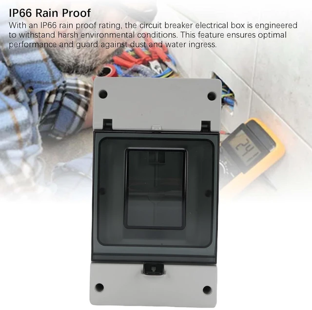 Alt view image 5 of 7 - Generic Distribution Protection Box, IP66 Waterproof DC Circuit Breaker Box, Circuit Breaker Electrical Boxes for MCCB Solar Battery Switch, 10.63x4.84x5.91inch