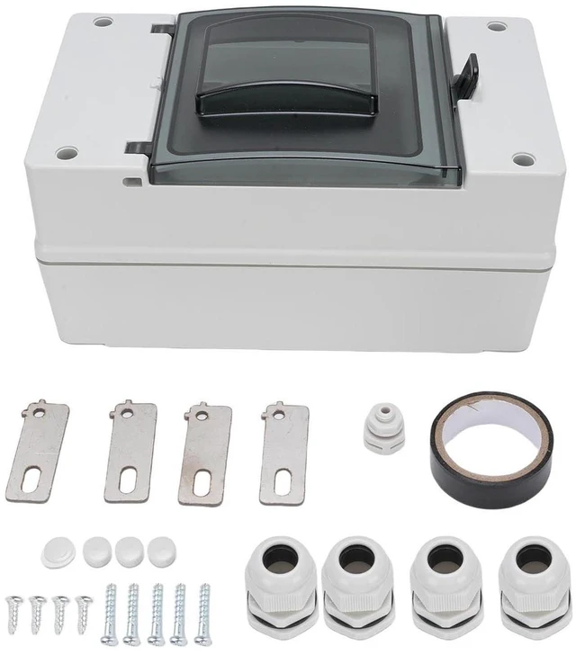 Alt view image 6 of 7 - Generic Distribution Protection Box, IP66 Waterproof DC Circuit Breaker Box, Circuit Breaker Electrical Boxes for MCCB Solar Battery Switch, 10.63x4.84x5.91inch