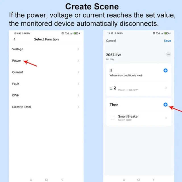 Alt view image 7 of 7 - Smart Energy Meter for Home 90-250V AC Voltage, Dual 200A Clamp CT Sensors, Real-Time kWh & Power Monitoring via Smart Life App Energy Consumption Monitor for Canadian Homes