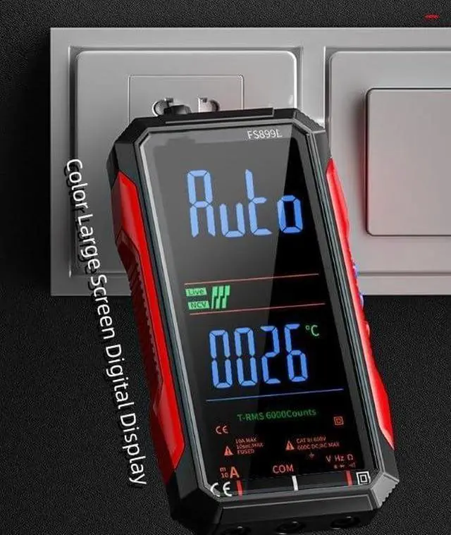 Alt view image 4 of 7 - Digi tal MUL timeter, USB Rechargeable Digital MUL timeter 6000 Counts,Large Color Screen & Backlight! Fs899l Multimeter,USB Rechargeable Multimeter 6000 Counts Digital Voltmeter (FS899L)