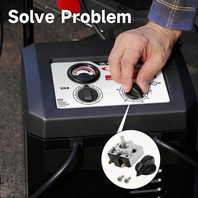 Alt view image 7 of 7 - 135 Minute Mechanical Timer Kit for Schumacher Electric Battery Charger, Compatible with PS-3000, PS-5250, PS-8050 Models, Includes Control Knob and Mounting Screws