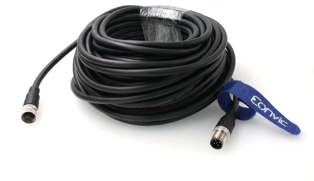 Main image of Industrial M12 5 Pin Male to Female Aviation Sensor Connector Electrical PVC Cable 15M