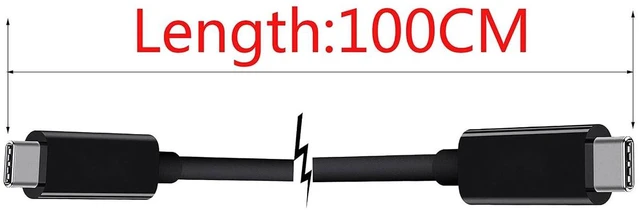 Alt view image 4 of 4 - TB3 Cable for USB-C Dock G5 Docking Station HSN-IX02 L56523-001 L18334-001 20G 1.8M