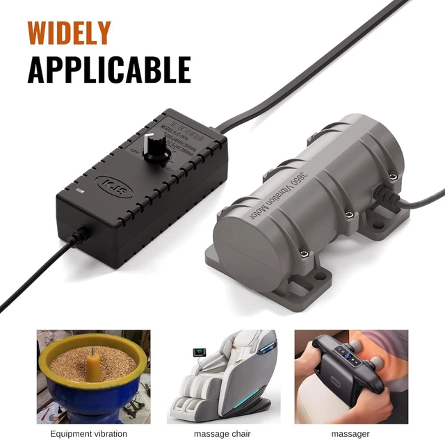Alt view image 5 of 7 - DC 12V Vibration Motor with Speed Controller & Remote Control - 3800RPM Rotary Motor for Massage Chairs, Beds, Vibration Machines