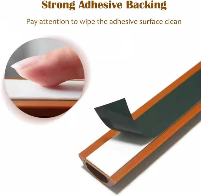 Alt view image 5 of 7 - 2 in Width Wood Grain PVC Cable Raceway Wire Cord Cover, 1 2 5 10 Pcs Floor Cord Lid for Factory Wires/line Management, Cables Concealer Paintable(B-1 pc,L x Outer Width 24in x 2in)