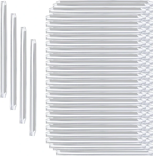 Main image of 1000 PCS 60mm Fiber Optical Heat Shrinkable Tubes, Fusion Splice Transparent PE Sleeves with Single Stainless Rod for Bare Fiber