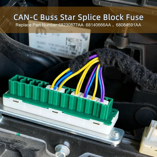 Alt view image 4 of 6 - CAN-C Buss Star Splice Block Fuse Connector, 68230877AA Buss Fuses, OEM: 68230877AA, 68140666AA, 68084591AA