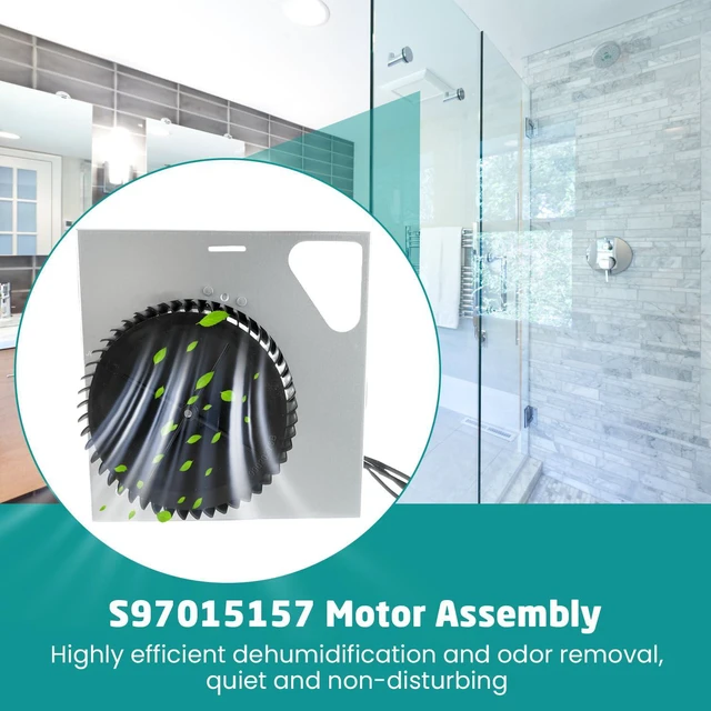 Alt view image 3 of 7 - S97015157 Motor Assembly for Broan NuTone 110 CFM Ultra Quiet Bathroom Exhaust Fan Replacement - Fits 676, 680, 684NT, 672SP, 674, HD50, DX110 Models