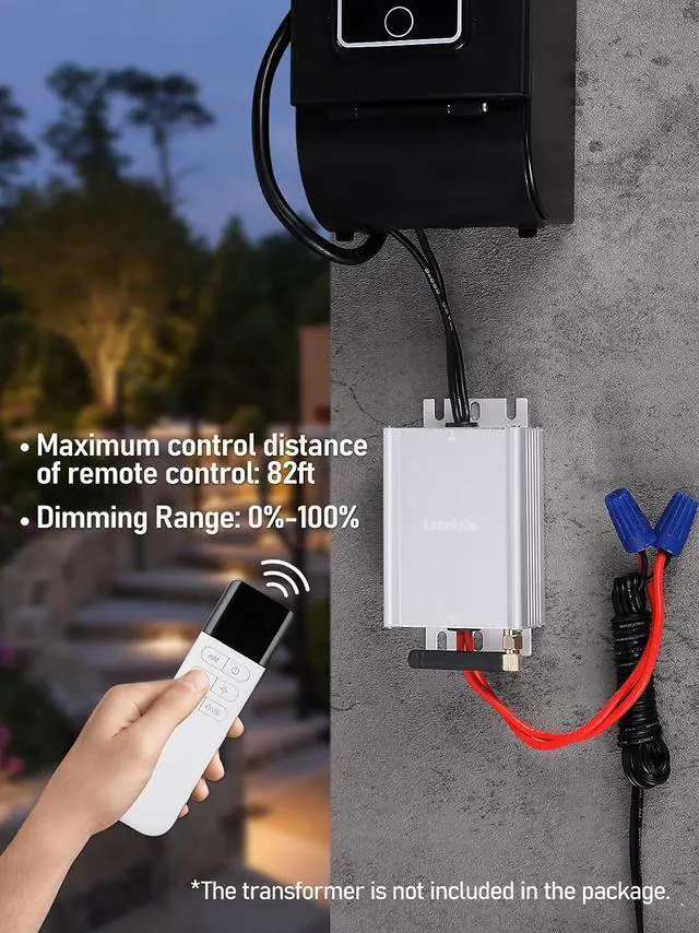 Alt view image 2 of 7 - LEONLITE 120W AC Low Voltage Dimmer for Landscape Lighting, 12V-15V AC Working Voltage, 0%-100% Dimming Range, IP67 Waterproof, 100% Compatible with LEONLITE Landscape Light Fixtures