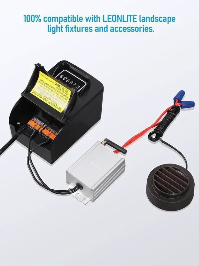 Alt view image 6 of 7 - LEONLITE 120W AC Low Voltage Dimmer for Landscape Lighting, 12V-15V AC Working Voltage, 0%-100% Dimming Range, IP67 Waterproof, 100% Compatible with LEONLITE Landscape Light Fixtures