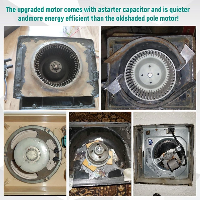 Alt view image 3 of 7 - Upgraded0695B000 S0695B000 Motor Assembly, Compatible with Nutone QT80, QT80B, QT80N, QT80NB, QT-80, QT-80B, QT-80N, QT-80NB, QT-80-B, QT-80-N, QT-80-N-B. Replace 8253210240, AL41286A, JA2B089N etc