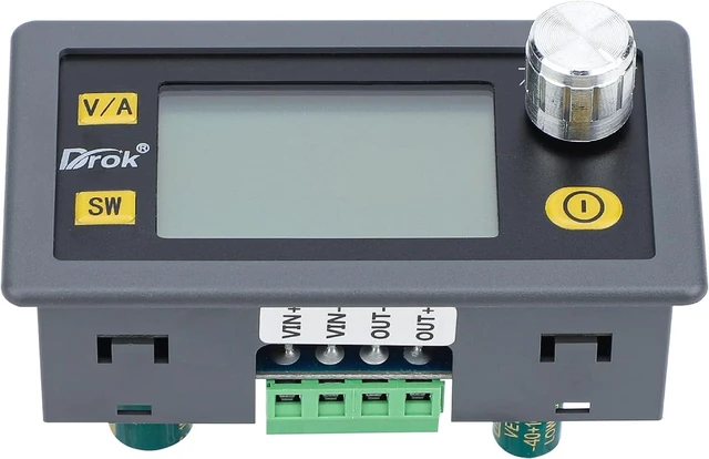 Alt view image 6 of 7 - DROK Buck Boost Converter, DC 5.0-30V to 0.6-30V 4A 35W Adjustable Voltage Regulator LCD Display 6V 9V 12V 24V Power Supply Module, CC CV Step Up Step Down Voltage Stabilizer for Car RV Golf Cart
