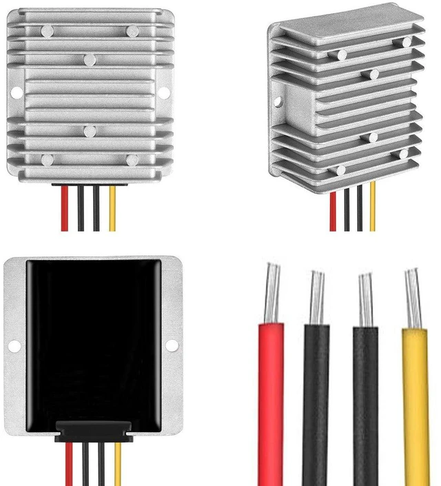 Alt view image 2 of 7 - 12V DC/DC Waterproof Voltage Converter, Step up to 19V 10A 190W Transformer Power Supply for Car Truck Vehicle CE Certified