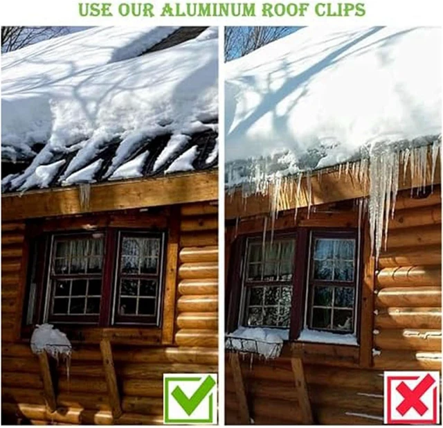 Alt view image 3 of 7 - Roof De-Icing Cable Clips, 100 Pack Metal Clip, Heat Cable Roof Clip, Aluminum Roof Clips, Deicing Cable Clips