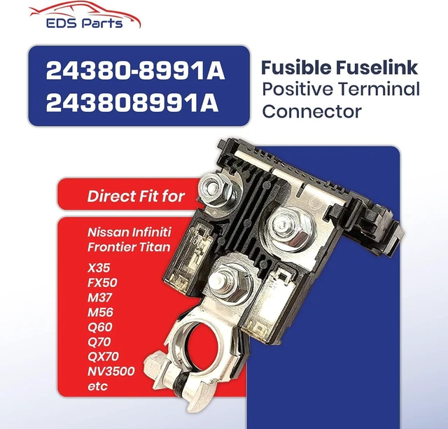 Alt view image 2 of 7 - Combo Pack!! NEW Replacement 243808991A 24380-8991A Battery Fuse Fuselink w Positive Terminal for FX35 FX50 M37 M56 Q60 Q70 QX70 etc