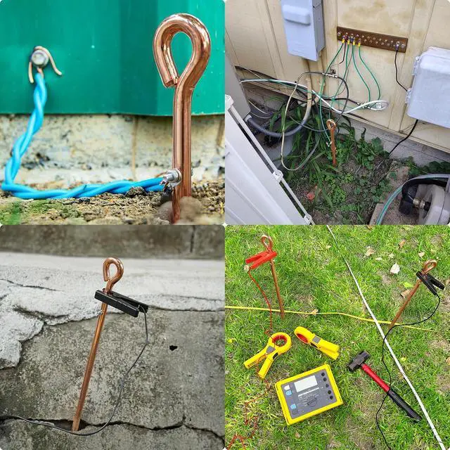 Alt view image 7 of 7 - Electric Fence Lead Wire Connector with Grounding Rod, 18AWG 3Ft