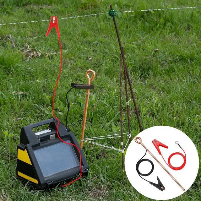 Alt view image 5 of 7 - Electric Fence Lead Wire Connector with Grounding Rod, 18AWG 3Ft