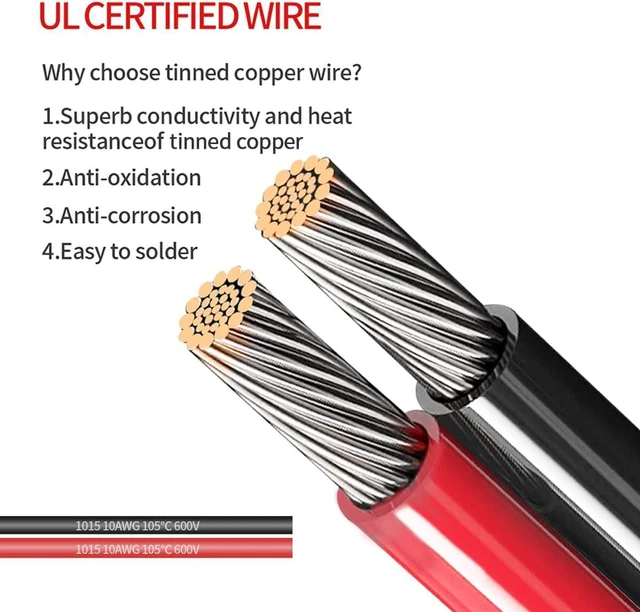 Alt view image 3 of 6 - SAE Battery Connector,ELFCULB 10AWG SAE to O Ring Terminal Harness 2-Pin Quick Disconnect SAE Battery Cable for Motorcycle Car,with 10A 15A 20A 25A 30A Protection Fuse(10FT)