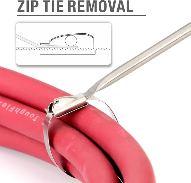 Alt view image 6 of 7 - iCrimp Stainless Steel Cable Tie Gun Wrap Tool Metal Zip Tie Tightener Tensioning & Cutting Functional Cable Tie Gun c/w Free Zip Tie Release Tool