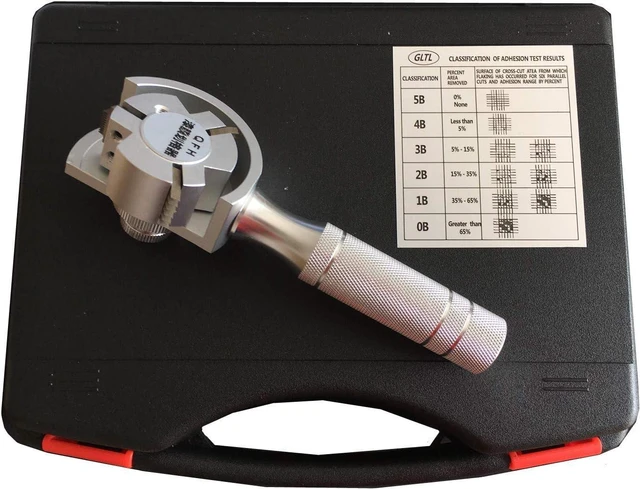Alt view image 4 of 4 - 3-in-1 Rotating Cross Hatch Adhesion Tester Cross-Cut Tester Kit with 1/mm/2mm/3mm blades metal handle