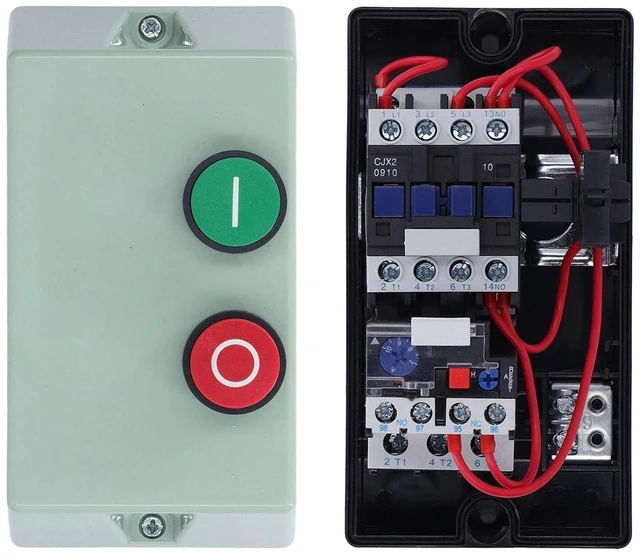 Alt view image 6 of 7 - Magnetic Electric Motor Starter, 2.2KW 3HP Single Phase Motor Control Switch IP55 ABS Enclosure Overload Protection for Air Compressors and Pumps