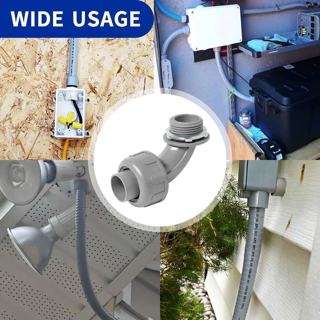 Alt view image 6 of 7 - (1" Conduit Elbow 10 Pack) Yariwiz 1 inch Plastic Liquid Tight Conduit 90 Degree Elbow