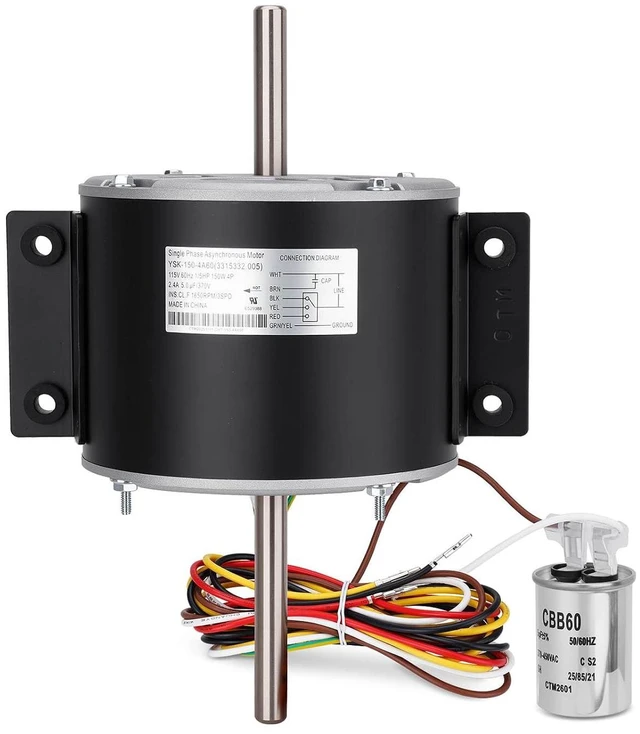 Main image of RV AC Fan Motor Compatible with Genteq F48AF70A61 and Broad-ocen Air Condenser 3315332.005, Condenser Fan Motor Compatible with Dometic Brisk Air II Penguin B57915 B59516 B59146 B59186 B59196 B59530