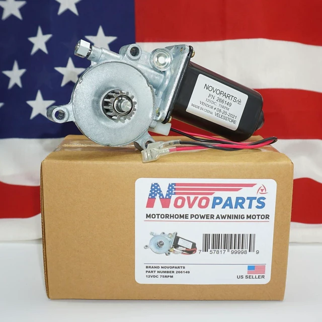 Alt view image 4 of 5 - 266149 RV Power Awning Replacement Universal Motor 75-RPM and 12V