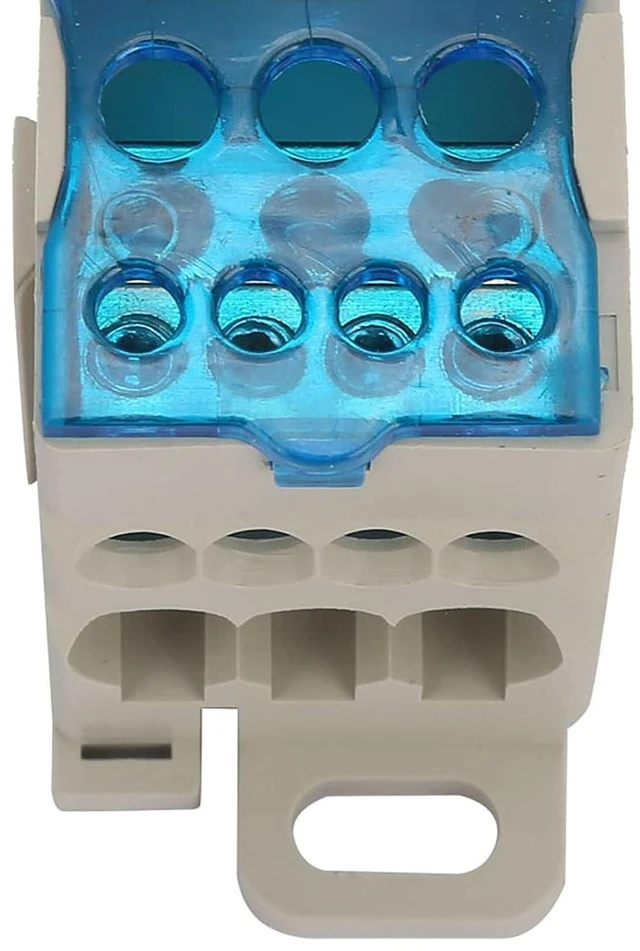 Alt view image 7 of 7 - 6Pcs Terminal Distribution Box, UKK-80A Block Distribution Box Universal Din Rail Electric Wire Connector Temperature Resistant Insulation Performance Power Junction Box