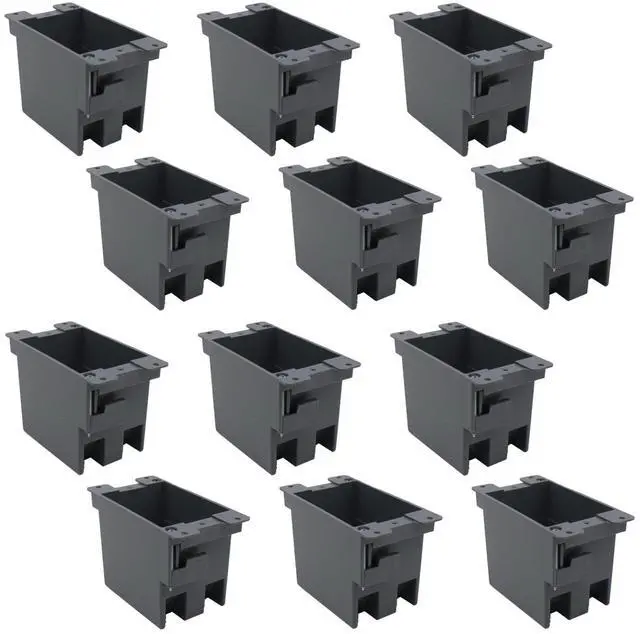 Main image of 1 Gang Electrical Box 12 Pack,PVC Old Work Electrical Switch and Outlet Box,Outlet Box Old WorkPlastic Junction Box for Switches14 cu.Inch,Fire Rated for 2 Hours,for Home Improvement,ETL