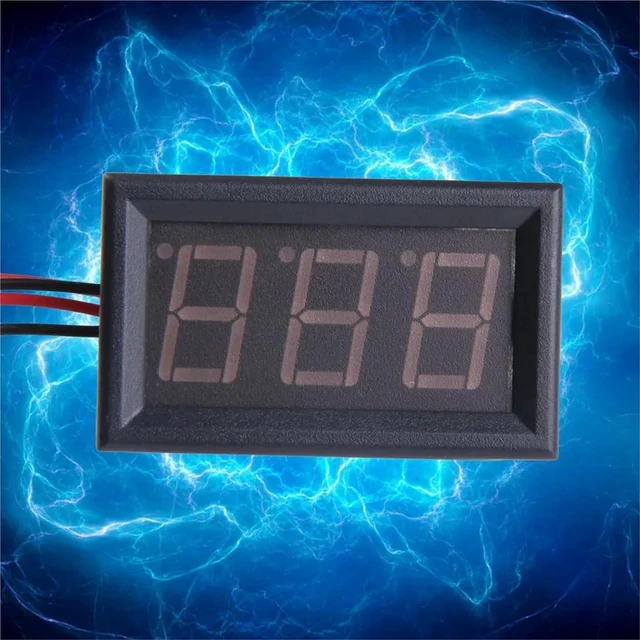 Alt view image 6 of 6 - Digital DC Ammeter 20A Red LED Panel Amp Meter Digital Electricity Meter
