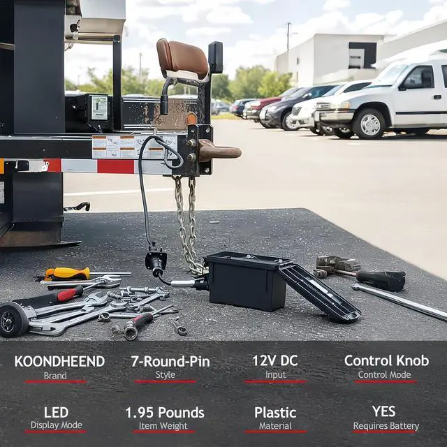 Alt view image 3 of 7 - 9102 7-Way Round Pin Trailer Light Check Box (SAE J560) Suitable for Commercial Trailers | with 7-Way Round Pin Circuit Tester and 7865L Charger | Test