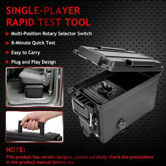 Alt view image 7 of 7 - 9102 7-Way Round Pin Trailer Light Check Box (SAE J560) Suitable for Commercial Trailers | with 7-Way Round Pin Circuit Tester and 7865L Charger | Test
