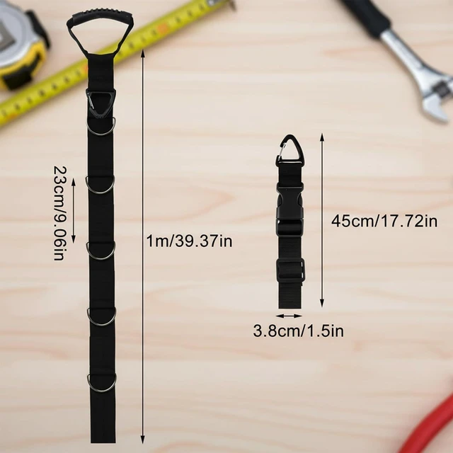 Alt view image 2 of 7 - 2 Pack Extension Cord Organizer Hanger - Heavy Duty Garage Storage Straps System with 5 Detachable Buckles - 440lb Capacity Wall Mount Holder for Cable, Hose, Rope, Shop & RV Organization (2)