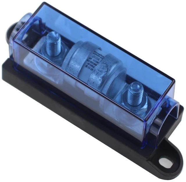 Alt view image 2 of 5 - 200 Amp Class T Fuse with Block, Operating 500V DC, 200A IR 10KA Fuse ANL Block for Inverters, ATV, RV, Boat, Cars, Truck, Car Stereos Systems