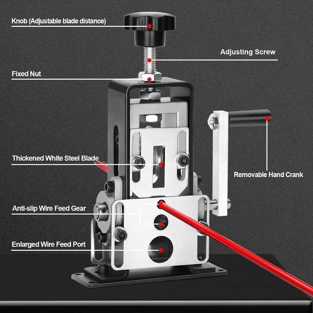 Alt view image 5 of 7 - Trivd Frol Manual Wire Stripping Machine, Gauge Wire 0.06"-1", Scrapping Copper Wire Peeler Machine, Drill Powered/Hand Crank Dual-drive Wire Stripper Tool for Scrap Copper Recycling & DIY etc.